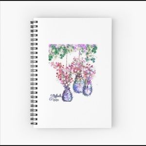 Hanging Spring Flowers Spiral Notebook